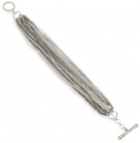 Kenneth Cole New York Silver and Hematite Multi-Chain Toggle Bracelet Kenneth Cole New York Silver and Hematite Multi-Chain Toggle Bracelet