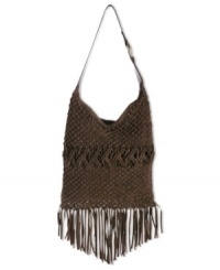 Your inner hippie-chic is calling. Answer it with this boho-fabulous design from Lucky Brand that lends a laid-back look to any outfit. Fun fringe and macramé adorn the outside, while the inside offers a safe haven for wallet, phone, makeup case and any other little extras. Your inner hippie-chic is calling. Answer it with this boho-fabulous design from Lucky Brand that lends a laid-back look to any outfit. Fun fringe and macramé adorn the outside, while the inside offers a safe haven for wallet, phone, makeup case and any other little extras.