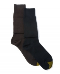 Two for the road. Step up your A-game with these classic, knit knee highs from Gold Toe, featuring moisture control technology and reinforced toe, for lasting comfort and wearability. Two for the road. Step up your A-game with these classic, knit knee highs from Gold Toe, featuring moisture control technology and reinforced toe, for lasting comfort and wearability.
