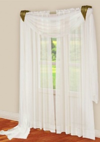 Elegance Sheer Curtain Panel 60'' x 95'' long - White Elegance Sheer Curtain Panel 60'' x 95'' long - White