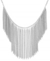 It's a fringe frenzy! This latest trend is working its way into all variety of accessories. INC International Concepts' ultra-chic style features flowing fringe details in silver tone mixed metal. Approximate length: 19 inches + 3-inch extender. Approximate drop: 3-1/2 inches.