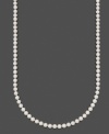 Timeless elegance in polished pearl. Necklace by Belle de Mer features A+ cultured Akoya pearls (6-6-1/2 mm) set in 14k gold. Approximate length: 22 inches.