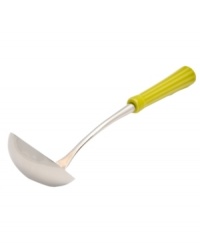 Stir up and dish out the fun with this ladle from Fiesta's collection of serveware. Durable, chip-resistant ceramic in bold solid hues offers endless opportunities to brighten up your table. Stir up and dish out the fun with this ladle from Fiesta's collection of serveware. Durable, chip-resistant ceramic in bold solid hues offers endless opportunities to brighten up your table.