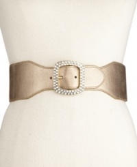 Stone cold fox. Adorned with a faux-rhinestone embellished buckle, this luminous faux-leather stretch belt from Style&co. will be the star of the show. Stone cold fox. Adorned with a faux-rhinestone embellished buckle, this luminous faux-leather stretch belt from Style&co. will be the star of the show.
