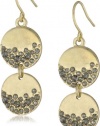 Kenneth Cole New York Urban Glitz Pave Double Disc Drop Earrings