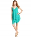 This Spense petite sleeveless handkerchief dress is the perfect choice for a fun summer night out! Pair it with sparkly jewelry and your favorite sandals for a complete ensemble. (Clearance)