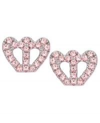 Sparkling crowns for your little princess. CRISLU's children's earrings are embellished with shimmering pink cubic zirconias (1/25 ct. t.w.) and set in platinum over sterling silver. Approximate diameter: 1/3 inch. Sparkling crowns for your little princess. CRISLU's children's earrings are embellished with shimmering pink cubic zirconias (1/25 ct. t.w.) and set in platinum over sterling silver. Approximate diameter: 1/3 inch.