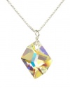 Sterling Silver Swarovski Elements Crystal Aurora Borealis Cosmic Pendant Necklace, 18