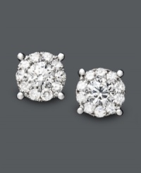Small studs that pack a spectacular amount of sparkle. Prestige Unity's round-cut diamond studs (1-1/4 ct. t.w.) feature a 14k white gold setting. Small studs that pack a spectacular amount of sparkle. Prestige Unity's round-cut diamond studs (1-1/4 ct. t.w.) feature a 14k white gold setting.