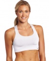 Champion Women's Double Dry Seamless Shiny Sports Bra, White, Large