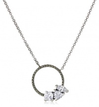 Judith Jack Geometrics Cubic Zirconia Stones Sterling Silver and Marcasite Pendant Necklace Judith Jack Geometrics Cubic Zirconia Stones Sterling Silver and Marcasite Pendant Necklace