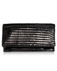 Get your groove on glam-azon with this sequin silhouette from BCBGeneration that'll look as fashionista fabulous tucked under your arm or carried as a clutch--on or off the dance floor Get your groove on glam-azon with this sequin silhouette from BCBGeneration that'll look as fashionista fabulous tucked under your arm or carried as a clutch--on or off the dance floor