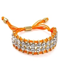Nail this season's neon jewelry trend with woven bracelet from Aqua. Decorated with layers of crystals, this edgy piece will work just as well for day as for night. Nail this season's neon jewelry trend with woven bracelet from Aqua. Decorated with layers of crystals, this edgy piece will work just as well for day as for night.