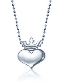 Alex Woo Little Rock Star Heart with Silver Crown Pendant Necklace Alex Woo Little Rock Star Heart with Silver Crown Pendant Necklace
