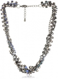 Leslie Danzis Silver-Tone Blue Cubic Zirconium Braided Necklace, 16 Leslie Danzis Silver-Tone Blue Cubic Zirconium Braided Necklace, 16