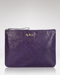 What does your bag say about you? This little leather pouch from Rebecca Minkoff says you've got the goods. What does your bag say about you? This little leather pouch from Rebecca Minkoff says you've got the goods.