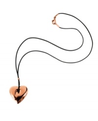 Romantic style with a hint of modernity. Breil heart pendant is crafted in rose gold ion-plated stainless steel and strung from a delicate, black satin string. Approximate length: 17 inches. approximate drop: 1 inch. Romantic style with a hint of modernity. Breil heart pendant is crafted in rose gold ion-plated stainless steel and strung from a delicate, black satin string. Approximate length: 17 inches. approximate drop: 1 inch.