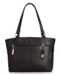 Pack up and go almost anywhere with this classic carryall from Giani Bernini. Signature silvertone hardware dress the outside, while the roomy interior features plenty of pockets to safely stow all the essentials. Pack up and go almost anywhere with this classic carryall from Giani Bernini. Signature silvertone hardware dress the outside, while the roomy interior features plenty of pockets to safely stow all the essentials.