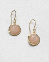 From the Lollipop Collection. The warm glow of faceted peach moonstone is rich and elegant set in 18k gold.Peach moonstone18k yellow goldDiameter, about .9Ear wireImported