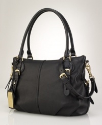 With an ultra soft leather exterior and supple contrast accents, the Asher satchel from Lauren by Ralph Lauren features iconic detailing in an easy, go-anywhere silhouette. With an ultra soft leather exterior and supple contrast accents, the Asher satchel from Lauren by Ralph Lauren features iconic detailing in an easy, go-anywhere silhouette.