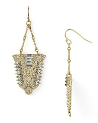 Jazz up every look with these vintage-inspired dangle earrings from Aqua, accented by glitzy crystals. Jazz up every look with these vintage-inspired dangle earrings from Aqua, accented by glitzy crystals.
