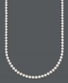 A long layer of flowing elegance that can be doubled for an ultra-chic look. Belle de Mer necklace features A cultured freshwater pearls (8-9 mm) with a 14k gold clasp. Approximate length: 36 inches.