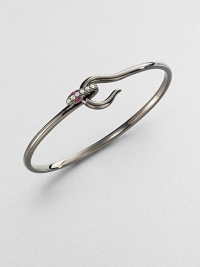 EXCLUSIVELY AT SAKS.COM From the Meadowlark Collection. An exotic yet minimalist design featuring a snake design accented with sparking white sapphires and rich rubies. Black rhodium-plated sterling silverWhite sapphire and rubyDiameter, about 2Hook closureImported EXCLUSIVELY AT SAKS.COM From the Meadowlark Collection. An exotic yet minimalist design featuring a snake design accented with sparking white sapphires and rich rubies. Black rhodium-plated sterling silverWhite sapphire and rubyDiameter, about 2Hook closureImported