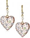 Betsey Johnson Betsey Basics Large Pink Lucite and Crystal Earrings