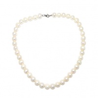 Pearlz Ocean Sterling Silver White Freshwater Pearl 9-10 mm Necklace Pearlz Ocean Sterling Silver White Freshwater Pearl 9-10 mm Necklace