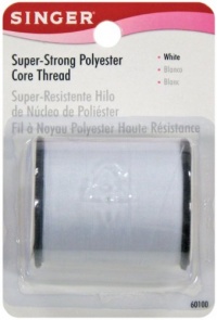 Singer 150-yard All Purpose Polyester Thread, White Singer 150-yard All Purpose Polyester Thread, White