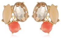 Anne Klein Burst and Bloom Gold-Tone Multi-Colored Cluster Button Earrings Anne Klein Burst and Bloom Gold-Tone Multi-Colored Cluster Button Earrings