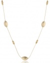 Kenneth Cole New York Shiny Metals Shiny Gold Geometric Bead Long Illusion Necklace, 48