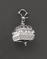 Inspired by Zen philosophy, this intricately detailed, polished finish sterling silver meditation bell from Paul Morelli jingles softly. Inspired by Zen philosophy, this intricately detailed, polished finish sterling silver meditation bell from Paul Morelli jingles softly.