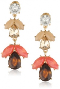Anne Klein Burst and Bloom Gold-Tone Multi-Colored Drama Drop Earrings Anne Klein Burst and Bloom Gold-Tone Multi-Colored Drama Drop Earrings