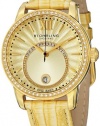 Stuhrling Original Women's 544.1135A15 Vogue Audrey Dawn Swiss Quartz Swarovski Crystal Date Gold Tone Watch