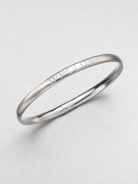 From the Scultura Collection. Sleek sterling silver style with a subtle signature logo. Sterling silverDiameter, about 2.5Slip-on styleImported From the Scultura Collection. Sleek sterling silver style with a subtle signature logo. Sterling silverDiameter, about 2.5Slip-on styleImported