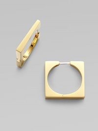 A unique design plated in rich 23k gold. Sterling silver Width, about 1 X 1 Post back Imported A unique design plated in rich 23k gold. Sterling silver Width, about 1 X 1 Post back Imported