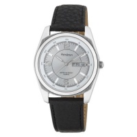 Armitron Men's 201927SVBK Silver-Tone Dress with Black Leather Strap Watch Armitron Men's 201927SVBK Silver-Tone Dress with Black Leather Strap Watch