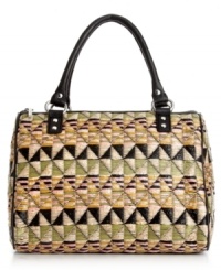 Keep your cool with a casual yet refined straw design from BCBGeneration. Take this classic satchel silhouette anywhere this summer for an instant style upgrade. Keep your cool with a casual yet refined straw design from BCBGeneration. Take this classic satchel silhouette anywhere this summer for an instant style upgrade.
