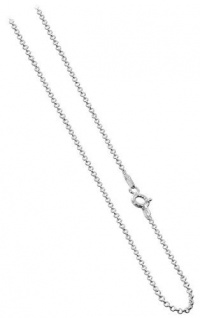 Nickel Free Italian Sterling Silver 1.5mm Rolo Sturdy Chain Necklace 18 inches