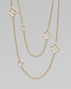 From the Quatrefoil Collection. A long, elegant chain of 18k yellow gold accented with geometrical shapes.18k yellow gold Length, about 42 Lobster clasp Imported