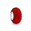 Bling Jewelry 925 Silver Shamballa Inspired Red Swarovski Crystal Bead Fits Pandora