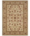 Presenting a intricate floral detail upon a soft ivory ground, the Premier area rug from Dalyn reinvents a beautiful Persian rug design for the Modern home. Made in Egypt of durable polypropylene and shimmering polyester fibers, it provides any room with captivating texture and added dimension.
