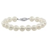 White Freshwater Cultured Pearl Bracelet with Sterling Silver Clasp (9-10mm)