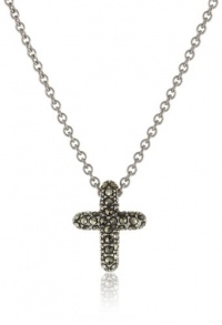 Judith Jack Sterling Silver Marcasite and Crystal Pave Reversible Cross Pentant Necklace, 16 Judith Jack Sterling Silver Marcasite and Crystal Pave Reversible Cross Pentant Necklace, 16