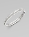 EXCLUSIVELY AT SAKS. A simple yet shimmering bangle offering two elegant rows of pavé crystal edging a center row of larger cubic zirconia stones.Cubic zirconia and crystal Rhodium plated Diameter, about 2¼ Hinged with push-lock clasp Imported