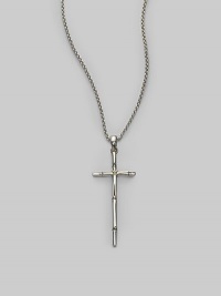 From the Bamboo Collection. An elegant, understated symbol of faith, rendered in sterling silver with a bamboo texture and the Hardy touch. Sterling silver Chain length, about 36 Pendant length, about 2½ Lobster clasp Made in Bali