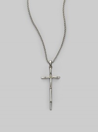 From the Bamboo Collection. An elegant, understated symbol of faith, rendered in sterling silver with a bamboo texture and the Hardy touch. Sterling silver Chain length, about 36 Pendant length, about 2½ Lobster clasp Made in Bali From the Bamboo Collection. An elegant, understated symbol of faith, rendered in sterling silver with a bamboo texture and the Hardy touch. Sterling silver Chain length, about 36 Pendant length, about 2½ Lobster clasp Made in Bali