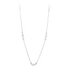 Studio 925 Amelia Triplets Bezel White Cubic Zirconia Sterling Silver Necklace (Length 60 Inches)