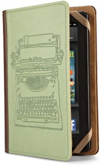Verso Typewriter Case Cover by Molly Rausch (Fits Kindle Fire), Sage/Tan (does not fit Kindle Fire HD) Verso Typewriter Case Cover by Molly Rausch (Fits Kindle Fire), Sage/Tan (does not fit Kindle Fire HD)